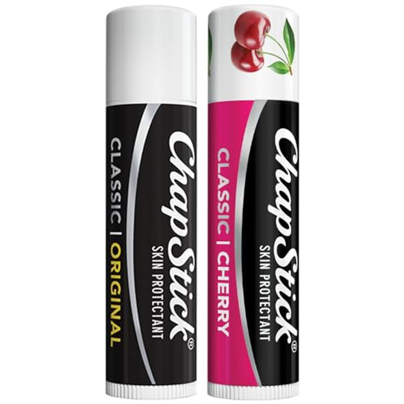 Chapstick Lip Care Bundle – Classic Cherry + Classic Original Lip Balm 0.15 Oz Ea (2 Piece Set)
