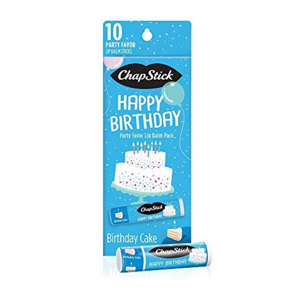 Chapstick Party Favor Lip Balm Pack Happy Birthday 10 Sticks 0.15 Oz Each