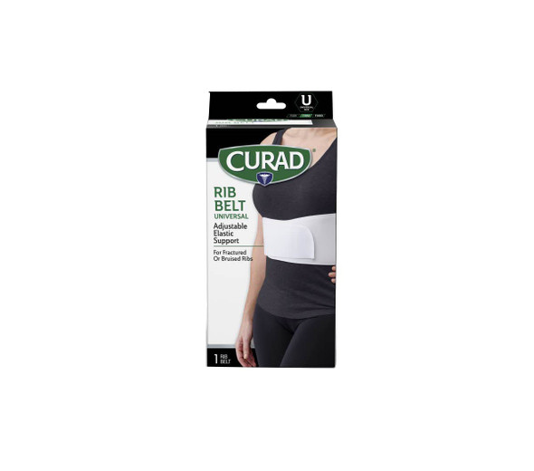 Curad Universal Rib Belt Supports Bruised or Broken Ribs Elastic Material for Comfort Contoured Unisex Fits 28" - 50" 1 Belt