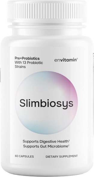 Envitamin Slimbiosys Ultra Probiotic Capsule - Pre & Probiotics for Women & Men - Support Your Microbiome