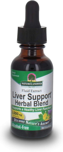 Nature'S Answer Alcohol- Liver Support 2000mg 1oz | Promotes Liver Function | Natural Cleanser & Detoxifier | Support Overall Well-Being | Gluten- | Single Count