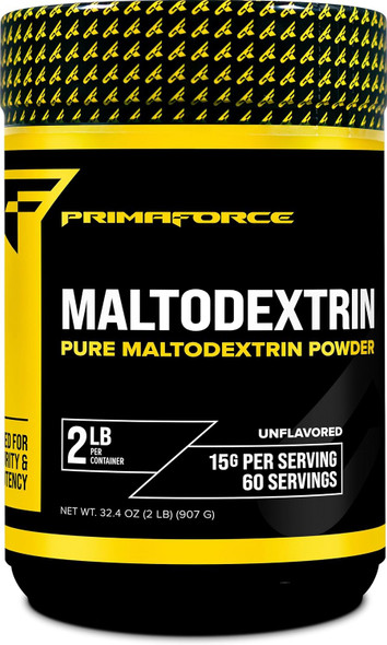 Primaforce Maltodextrin Powder (2 Pounds Unflavored) - Food Grade Maltodextrin Powder for Increased Workout Energy Gain & Endurance