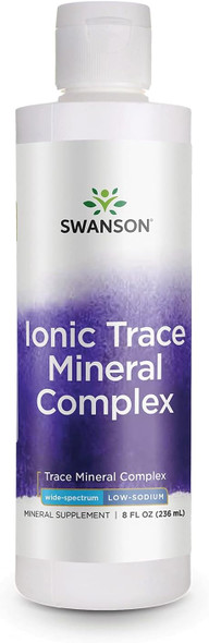 Swanson Concentrace Trace Mineral Drops 8oz-Complete Mineral Complex for Energy Hydration & Electrolyte Balance Over 72 High Absorption Ionic Minerals Such As Magnesium Potassium Calcium