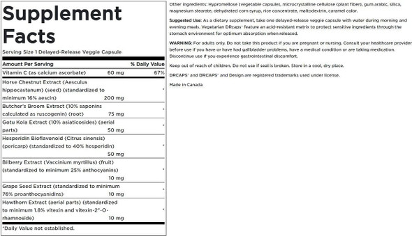 Swanson Leg Vein Essentials - Delayed Release - 60 Veg Capsules