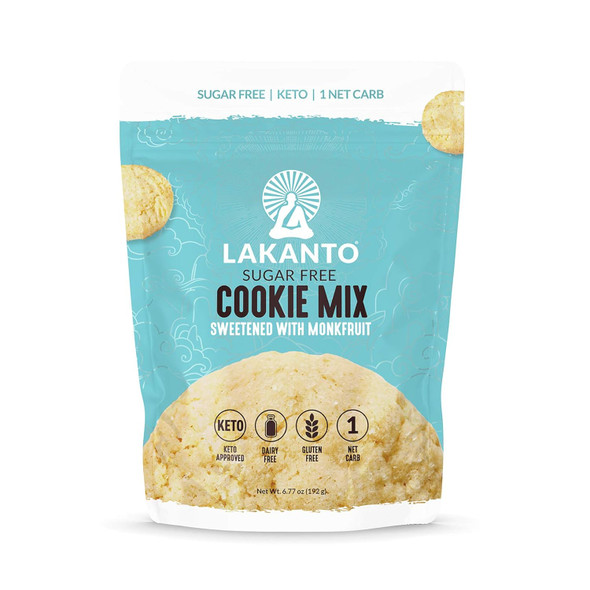 Lakanto Sugar Cookie Mix - Monk Fruit Sweetener 1g Net Carb Gluten Dairy Keto Diet Friendly Delicious Snack Almond Flour Baking Mix (12 Servings)