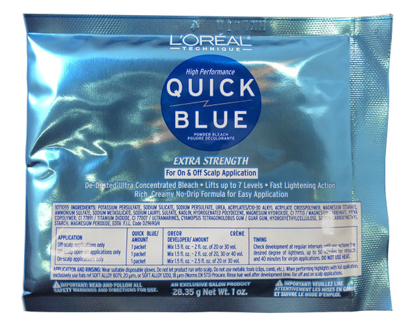 L'Oreal High Performance Quick Blue Powder Bleach, Extra Strength, 1-Ounce (1-Pack)