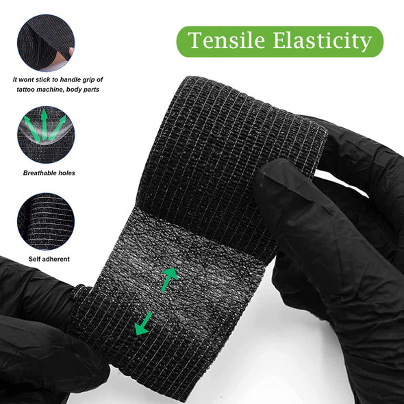 Grip Tape Wrap - Beoncall 8Pcs Grip Tape Cover 2"X 5 Yards Self-Adhesive Tape Black Handle Grip Tube Grip Accessories Sports Bandage……