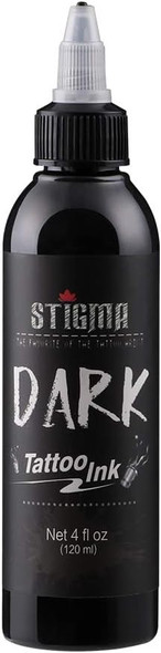 Stigma Tattoo Ink Black Shading 2 Stage Grey Wash Black 4Oz （120Ml） Usa Standard Pigment Tattoo Ink Black Set (Dark Black)