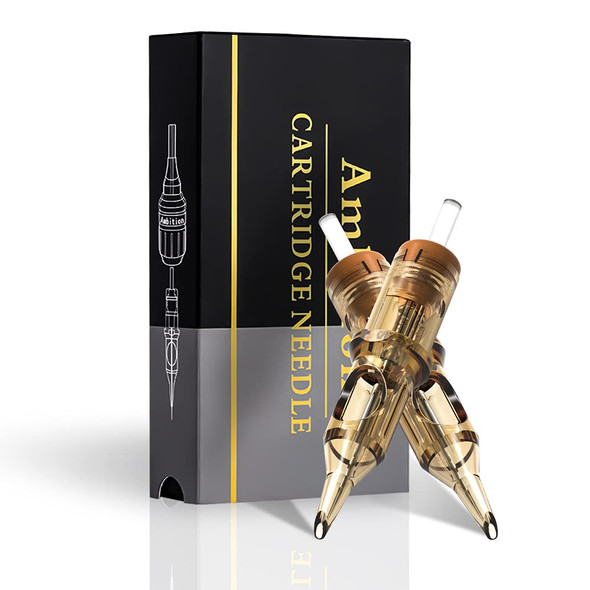 Ambition Premium #12 Standard 9Rs Disposable Tattoo Needles Cartridges Supply 9 Round Shader 20Pcs For Professionals And Beginners Tattoo Artists