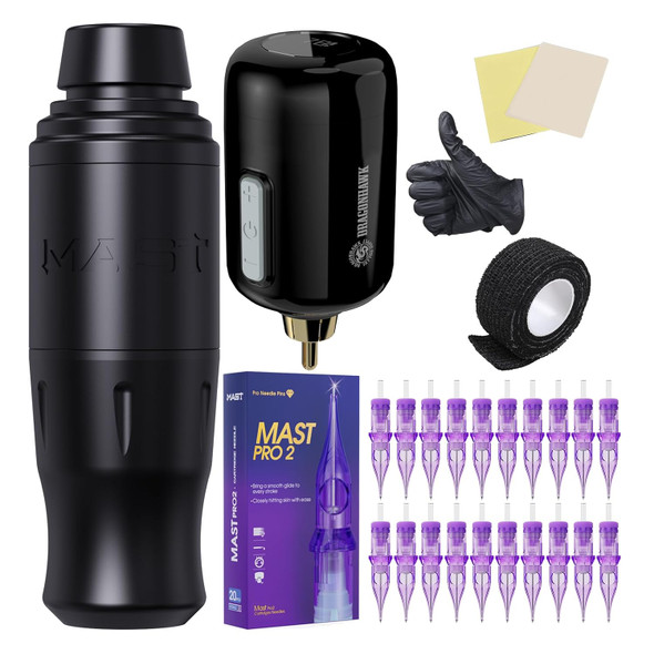 Mast Tattoo Machine Kit Rotary P10 Pen Halo Power Supply Pro