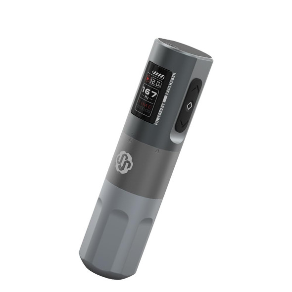 S-One Wireless Tattoo Machine Gun With Faulhaber Brushless Motor, 2000Mah Battery Capacity. Tattoo Pen Grip Compatible With Most Tattoo Cartridge Needles. From Ai-Tenitas Tattoo Equipment Supply.