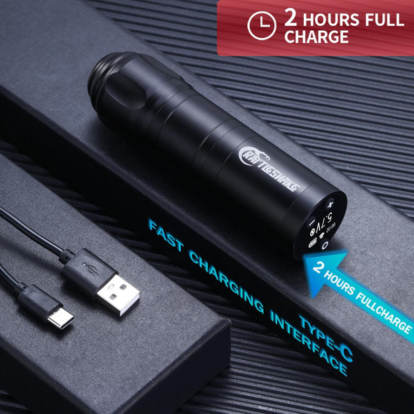 Rattlesnake Rotary Battery Pen Tattoo Machine Digital Led Display 4.2Mm Stroke Length (Tattoo Machine With Extra Battery) Rattlesnake Rotary Battery Pen Tattoo Machine Digital Led Display 4.2Mm Stroke Length (Tattoo Machine With Extra Battery)