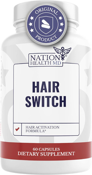 Hair Switch - Supplements For Hair And Scalp - Biotin, Zinc, Selenium, And More - Hair Activation Formula For Men And Women, 1 Bottle Hair Switch - Supplements For Hair And Scalp - Biotin, Zinc, Selenium, And More - Hair Activation Formula For Men And Women, 1 Bottle