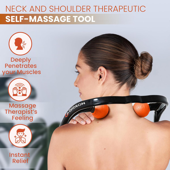 Gideon™ Neck And Shoulder Therapeutic Self-Massage Tool Dual Trigger Point Deep Tissue Massage