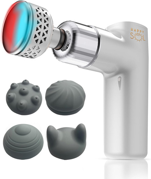 Handheld Massager With Hot & Cold Therapy – Adjustable Silicone Heads For Targeted Relief, Deep Tissue Massage, And Relaxation – Portable, Rechargeable, For Muscle Recovery & Stress Relief