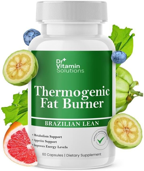 Thermogenic Fat Burner Brazilian Lean, Weight Loss Pills For Women, Waist Trimmer & Supplements For Bloating For Women & Men, 60 Capsules