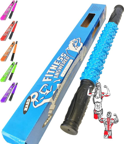 Shin Splint Roller  Calf Roller For Muscles  Shin Massager For Runners  Leg Roller Stick - Blue Elite Hard,17"