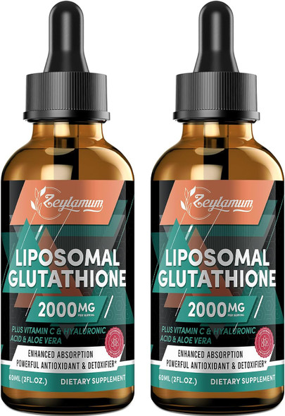 2000Mg Liposomal Glutathione Liquid Drops, Enhanced Absorption, Glutathione Supplement, With Vitamin C, Hyaluronic Acid, L-Glutathione, Non-Gmo Antioxidant For Liver Detox, 4.05 Oz 2000Mg Liposomal Glutathione Liquid Drops, Enhanced Absorption, Glutathione Supplement, With Vitamin C, Hyaluronic Acid, L-Glutathione, Non-Gmo Antioxidant For Liver Detox, 4.05 Oz