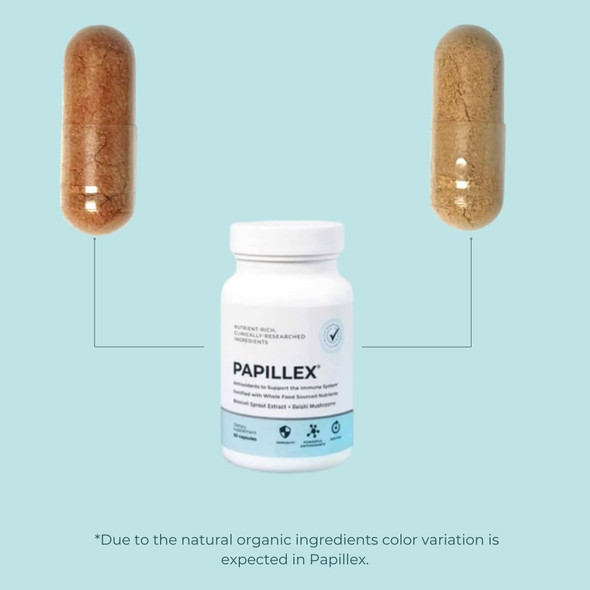 Dietary Supplement Tablets By Papillex - All Natural Immune Support - Immunity Defense - Best Immune System Booster - Organic 60 Capsules Bottle (Single Bottle)