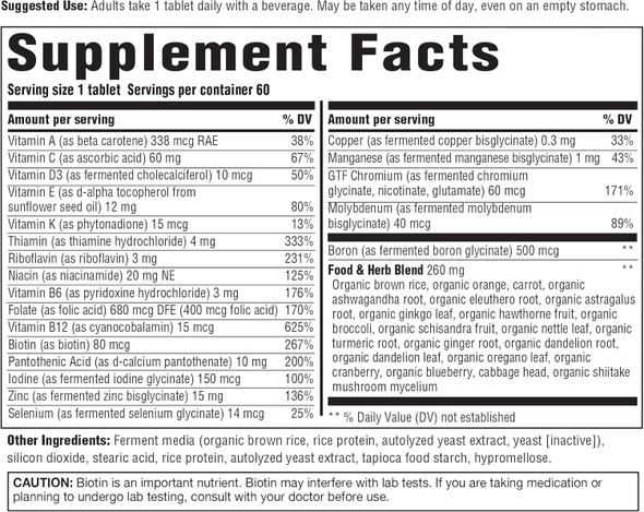Innate Response Formulas Men Over 40 One Daily Iron - Daily Multivitamin For Men 40+ - Iron-- With B Vitamins - Vegetarian, Non-Gmo - Made Without 9 Food Allergens - 60 Count (60 Servings) Innate Response Formulas Men Over 40 One Daily Iron - Daily Multivitamin For Men 40+ - Iron-- With B Vitamins - Vegetarian, Non-Gmo - Made Without 9 Food Allergens - 60 Count (60 Servings)