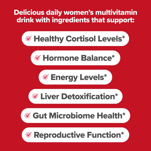 Flo Women’S Endocrine Superfood Powder – Supports Healthy Cortisol Levels, Hormonal Balance, Thyroid & Gut Health – Multivitamin Plus Rhodiola, Dim, Myo-Inositols, Red Superfood – 25 Servings