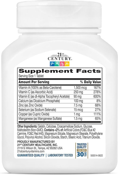 21St Century Ace Antioxidant Tablets, 75Count