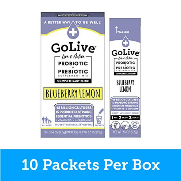 Golive Immune Defense Sugar-Synbiotic (Probiotics + Prebiotics) +25 Billion Cfus 10 Clinical Strains. Formulated And Recommended By Doctors And Dietitians For Digestion, Metabolism, Immunity.