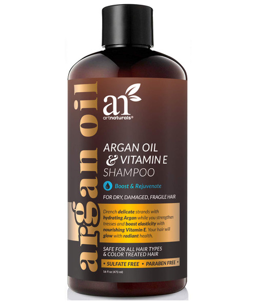 ArtNaturals Argan Hair Growth Shampoo - (16 Fl Oz / 473ml) - Sulfate Free - Treatment for Hair Loss, Thinning & Regrowth - Men & Women - Infused with Biotin, Argan Oil, Keratin, Caffeine