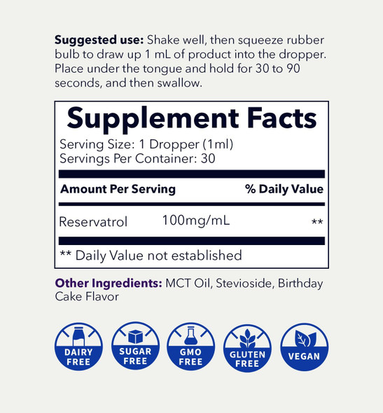 Nanoceutical Solutions Nano Liquid Resveratrol Trans Resveratrol Supplement For Brain & Heart Health  Ultra-Efficient Absorption, Up To 8 Times Higher Than Resveratrol Capsules  30 Servings