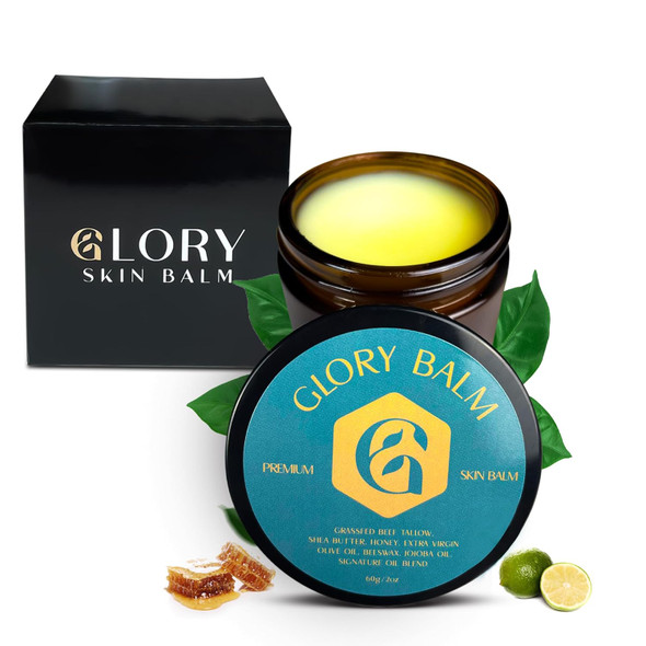 Signiture Beef Tallow Skin Balm With Raw Honey, Organic Jojoba Oil, Shea Butter, Olive Oil, & Beeswax Infused With Aesthetic Oil Blend -Organic Moisturizer For Anti-Aging, Acne, Eczema, And Dry Skin