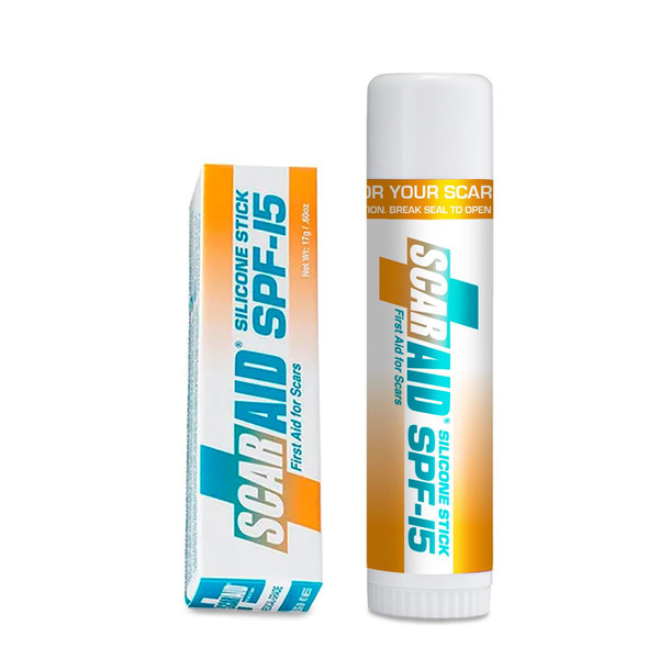 Spf-15 Silicone Scar Gel Stick, Premium Grade Silicone Gel For Scars, After Surgery Scar Reduction, Mess Silicone Stick For C Section, Keloids & Surgical Scars, 17G