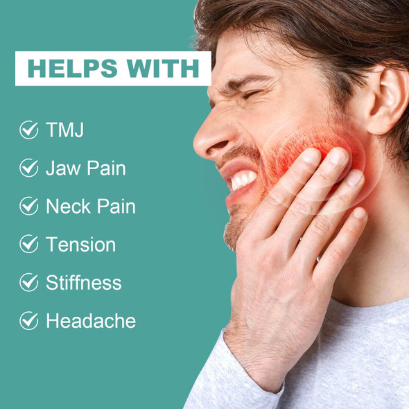 Tmj Relief Products Jaw Massager, Gentle Vibrating Tmj Massage Tool, Tmj Massager For Jaw & Neck Pain Relief, Tension, Stiffness And Headaches