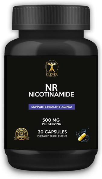 Klever Lifestyle  Nicotinamide Riboside Supplement  Cellular Function & Anti Aging Support, Nad+ Activator  500Mg Per Serving