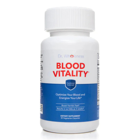 Dr. Wholeness Blood Vitality - Daily Iron Supplement And Multivitamin - Boost Ferritin And Energy, Most Effective Iron Supplement, High Potency, Non Constipating, No Nausea, And Bioavailable - 30 Caps