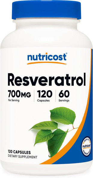 Nutricost Resveratrol 700Mg, 120 Capsules - Vegan, Gluten Free, Non-Gmo