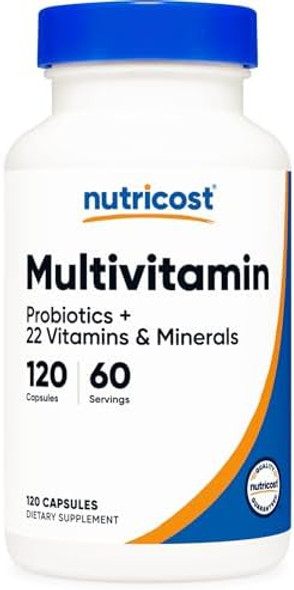 Nutricost Multivitamin With Probiotics 120 Vegetarian Capsules - Packed With Vitamins & Minerals