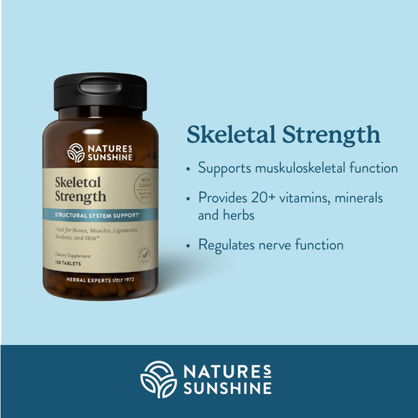 Nature'S Sunshine Skeletal Strength, 150 Tablets  Bone Health Supplements For Women And Men With Calcium, Magnesium, Iron, Manganese, And Vitamin D, C, A, And B
