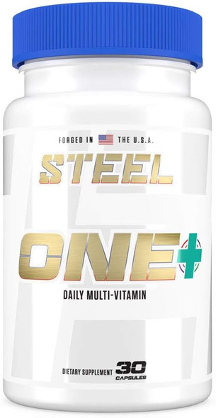 Steel Supplements One+  Once Daily Multivitamin For Men And Women  Mineral Supplement For Immunity And Vitality  Vitamins A B C D E, Biotin, Spectra, Zinc, Magnesium  30 Day Supply