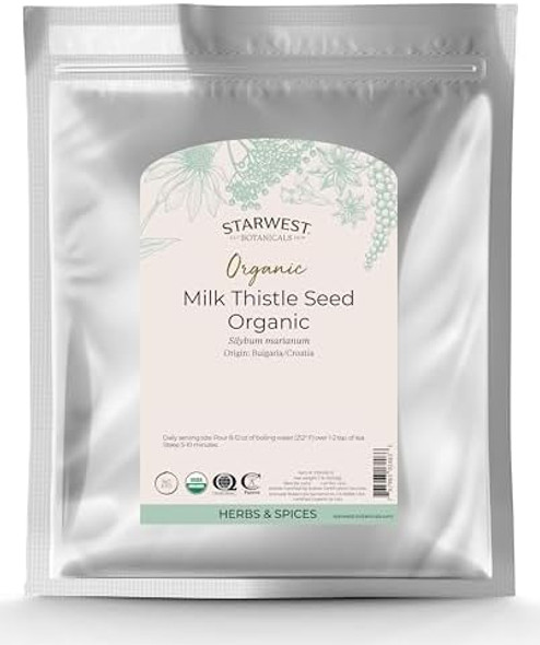 Starwest Botanicals Organic Milk Thistle Seed, 1 Pound