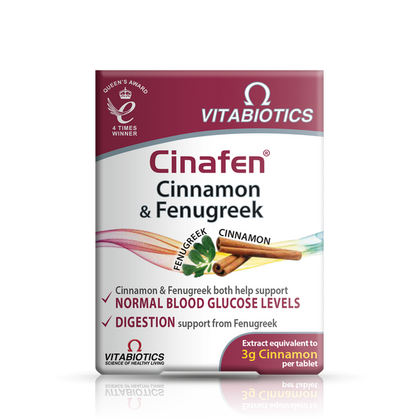 Vitabiotics Cinafen Cinnamon And Fenugreek 60 Tablets