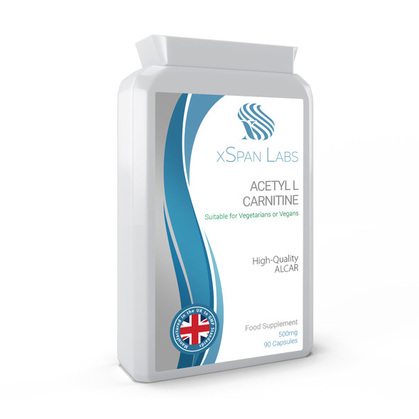 Xspanlabs Acetyl-L-Carnitine 500mg 90 Capsules - High-Strength ALCAR with no D-carnitine
