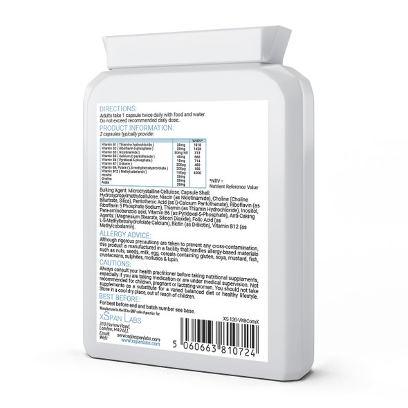 Xspanlabs Vitamin B Comprehensive Formula 90 capsules