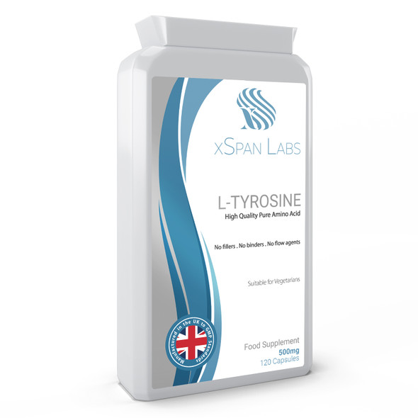 Xspanlabs L-Tyrosine 500mg 120 Capsules - High Quality Pure Amino Acid