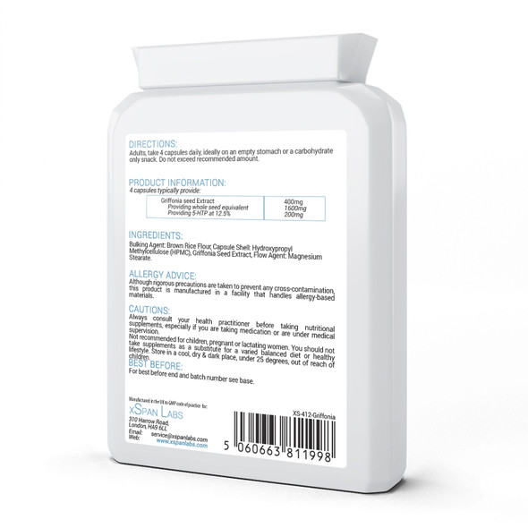 Xspanlabs Griffonia Seed Extract 90 Capsules