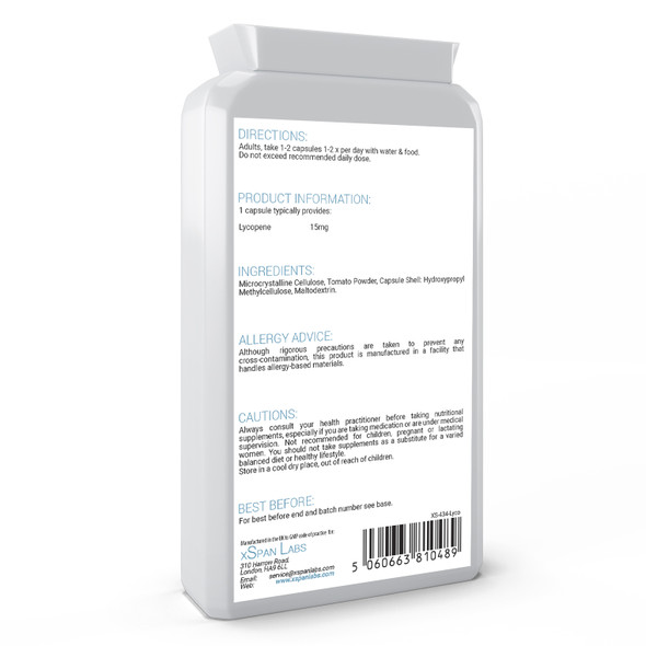 Xspanlabs Lycopene 15mg 120 capsules
