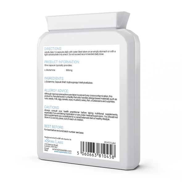 Xspanlabs L-Glutamine , 500mg 90 Capsules