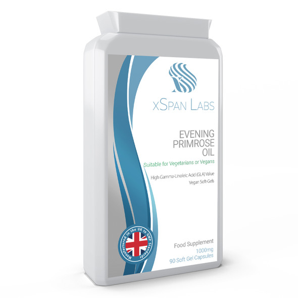 Xspanlabs Evening Primrose Oil 1000mg - 90 Vegan Soft Gels