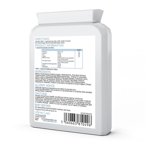 Xspanlabs MacuBoost All-in-One Formula 60 Capsules