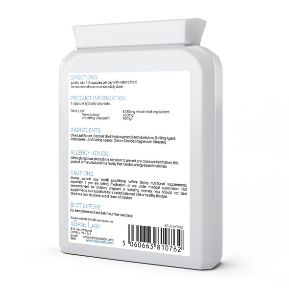 Xspanlabs Olive Leaf Extract 6750mg 60 capsules