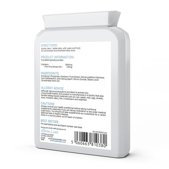 Xspanlabs Cranberry - 5000mg 90 tablets